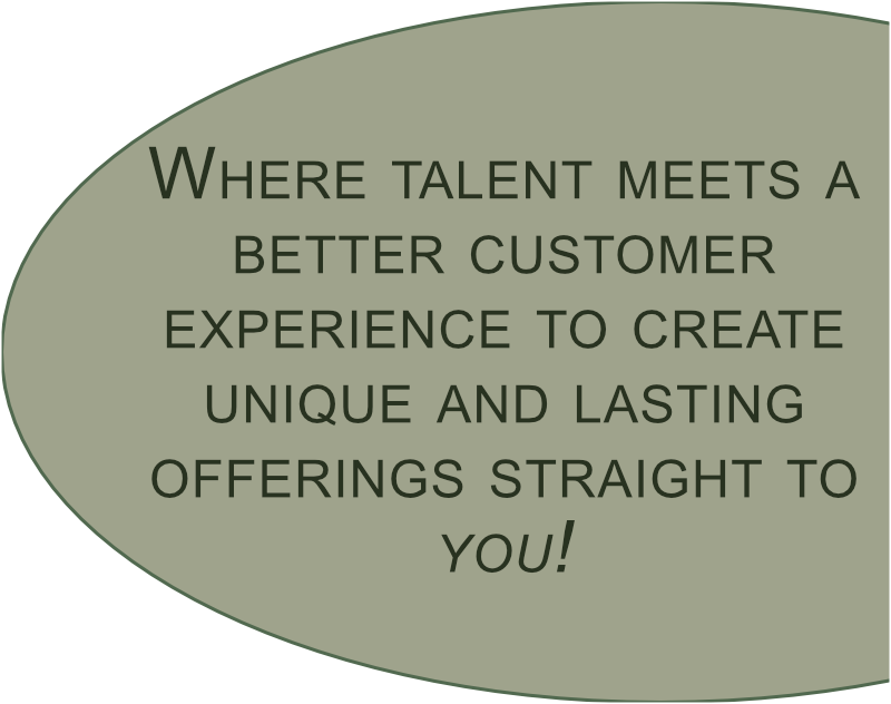 Welcome to Boulder Lane: Where talent meets a better customer experience to create unique and lasting offerings straight to you!